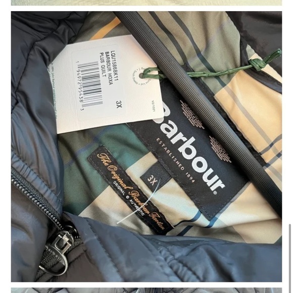 Barbour Hoxa Plus Size Quilted Jacket Size 3X Coat - Picture 9 of 9